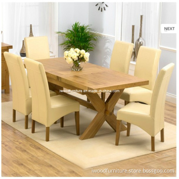 Extending Solid Oak Table with 6 Chairs